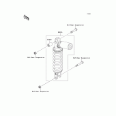 Схема узла: Амортизатор задний для Kawasaki ZX600 Ninja ZX-6