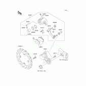 Схема вузла: Заднє гальмо для Kawasaki EX650 Ninja 650
