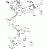 Схема вузла: Вихлопна система для Kawasaki ZX1400 ZZR1400 ABS