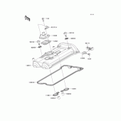 Схема узла: Клапанная крышка для Kawasaki EX400 Ninja 400R ABS