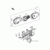 Схема вузла: Meter(s) для Kawasaki ZX1000 Ninja 1000 ABS
