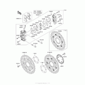 Схема вузла: Переднє гальмо для Kawasaki ZG1400 Concours 14 ABS