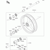 Схема узла: Ступица переднего колеса для Kawasaki ZX400 ZXR400