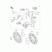 Схема вузла: Переднє гальмо для Kawasaki EX400 Ninja 400R