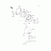 Схема узла: Headlight(s) для Kawasaki VN1700 Vulcan 1700 Classic