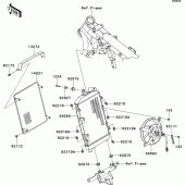 Схема узла: Радиатор для Kawasaki VN1700 VN1700 Classic Tourer ABS