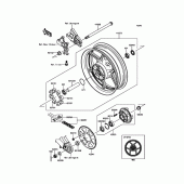 Схема вузла: Ступиця заднього колеса для Kawasaki KLE650 Versys 650 ABS