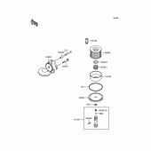 Схема вузла: Масляний насос & Масляний фільтр Kawasaki ZR400 Zephyr X