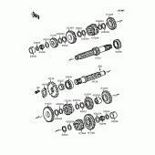 Схема узла: Трансмиссия для Kawasaki EL250 Eliminator 250SE