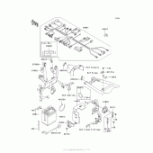 Схема узла: Электрооборудование для Kawasaki KL650 KLR650