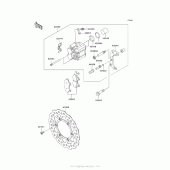 Схема узла: Передний тормоз для Kawasaki KLX140 KLX140