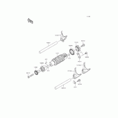 Схема вузла: Копірний вал\Вилки для Kawasaki EX400 Ninja 400R ABS