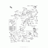 Схема вузла: Cowling (Center) для Kawasaki ZX1000 Ninja 1000