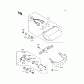 Схема узла: Задний фонарь (Стоп-сигнал) для Kawasaki ZX600 Ninja ZX-6