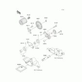 Схема узла: Масляный насос для Kawasaki KX250/ KX252 KX250F