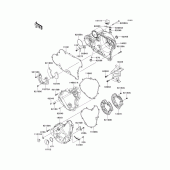 Схема вузла: Engine cover(s) для Kawasaki KL650