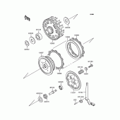 Схема вузла: Зчеплення для Kawasaki ZR400 ZRX-II