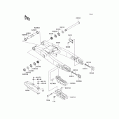 Схема вузла: Задній важіль (Маятник) для Kawasaki KX125