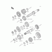 Схема вузла: Трансмісія для Kawasaki VN800 Vulcan 800