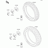 Схема вузла: Шини для Kawasaki ZR550 Zephyr