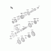 Схема вузла: Трансмісія для Kawasaki KX100