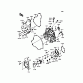 Схема узла: Крышка двигателя для Kawasaki EX400 Ninja 400R ABS