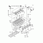 Схема вузла: Головка циліндра для Kawasaki ZR250 Balius-II