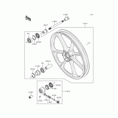 Схема вузла: Front wheel для Kawasaki KZ1000 Police