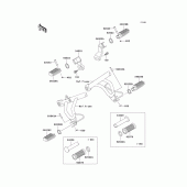 Схема узла: Подножки для Kawasaki KL650 KLR650