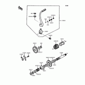 Схема вузла: Kickstarter mechanism для Kawasaki KMX50 KSR-I