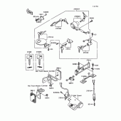 Схема вузла: Ignition switch/locks/reflectors для Kawasaki VN1500 Vulcan 1500L