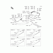 Схема узла: Задние боковые обтекатели & Защита цепи для Kawasaki ZX750 Ninja ZX-7R