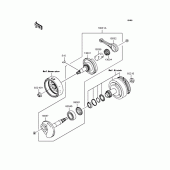 Схема вузла: Колінчастий вал для Kawasaki KL110 KSR