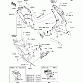 Схема узла: Нижний обтекатель для Kawasaki EX250 Ninja 250R