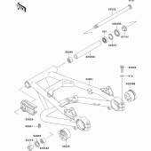 Схема узла: Задний рычаг (Маятник) для Kawasaki ZR1100 ZRX1100-II