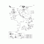 Схема узла: Топливный бак для Kawasaki EX300 Ninja 300