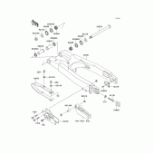 Схема узла: Задний рычаг (Маятник) для Kawasaki KX125