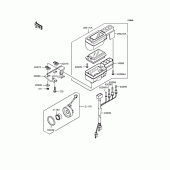 Схема вузла: Панель приладів для Kawasaki KLX250 D-Tracker
