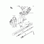 Схема узла: Тросики для Kawasaki KLX140 KLX140L