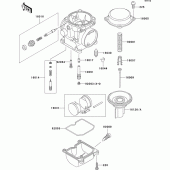 Схема вузла: Комплектуючі для карбюратора для Kawasaki EX500 EX500