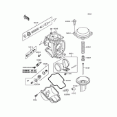 Схема вузла: Комплектуючі карбюратора для Kawasaki ZX400 ZZR400