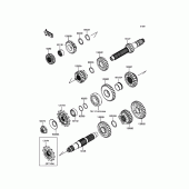 Схема вузла: Трансмісія для Kawasaki KX250/ KX252 KX250F