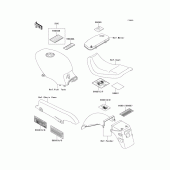 Схема вузла: Інформаційні наклейки для Kawasaki EX500 GPZ500