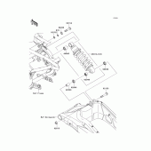 Схема узла: Подвеска/задний амортизатор для Kawasaki KLE650 Versys 650 ABS
