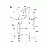 Схема вузла: Вилка передньої осі для Kawasaki ZX600 ZZ-R600