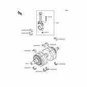 Схема вузла: Колінчастий вал для Kawasaki EJ650 W650