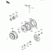 Схема вузла: Зчеплення для Kawasaki ZX600 Ninja 600R