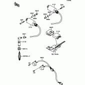 Схема узла: Система зажигания для Kawasaki EN500 Vulcan 500