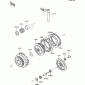 Схема узла: Сцепление для Kawasaki ZX600 GPX600R