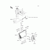 Схема вузла: Радіатор для Kawasaki ZR750 Z750R ABS